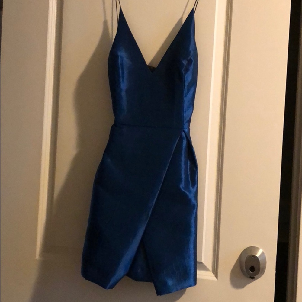 Topshop deep blue dress from Homecoming